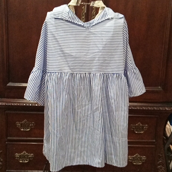 Strip Shirt  Blouse - Picture 2 of 2